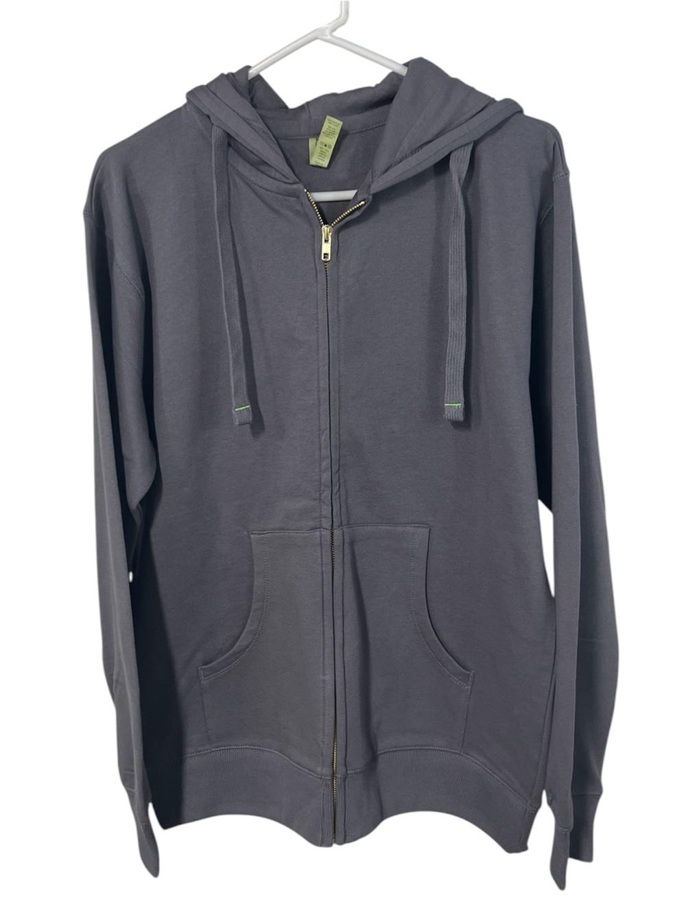 Econscious Hoodie Adult Size Large Gray Full Zip Hooded Organic Cotton Blend NEW